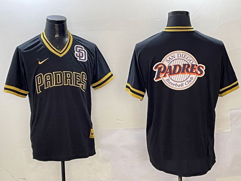 Men San Diego Padres Blank Black Gold Game 2025 Nike MLB Jersey style 17